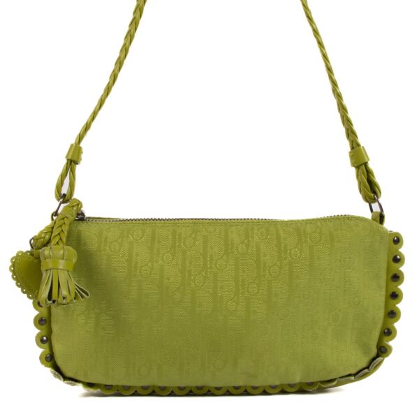 Shop 100% authentic second-hand Christian Dior Green Diorissimo Ethnic Clutch Bag on Labellov.com