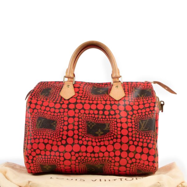 Louis Vuitton Speedy 30 Yayoi Kusama Red Infinity Dots Monogram 