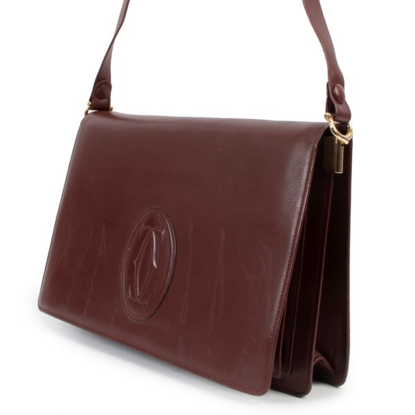 Must de Cartier Burgundy Vintage Shoulder Bag