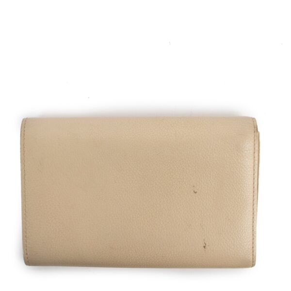 Delvaux Beige Leather D Wallet