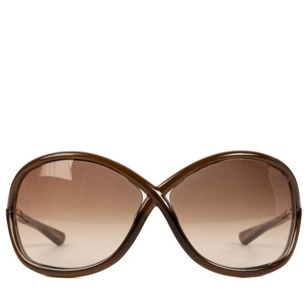 buy real authentic Tom Ford Brown Whitney Glasses safe online at Labellov.com or in Brussels, Knokke and Antwerp
