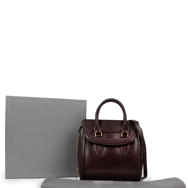 Alexander McQueen Burgundy Small Heroine Handbag