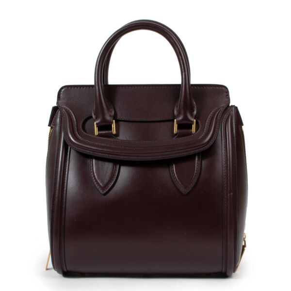 Alexander McQueen Burgundy Small Heroine Handbag