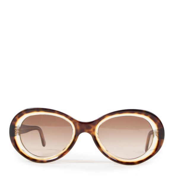 Prada Havana Retro Oval Sunglasses