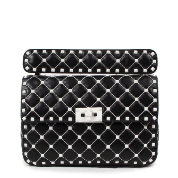 Valentino Garavani Medium Rockstud Spike Black & White