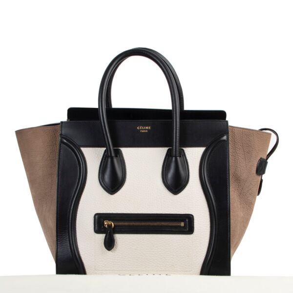 Celine Black Tricolor Luggage Top Handle