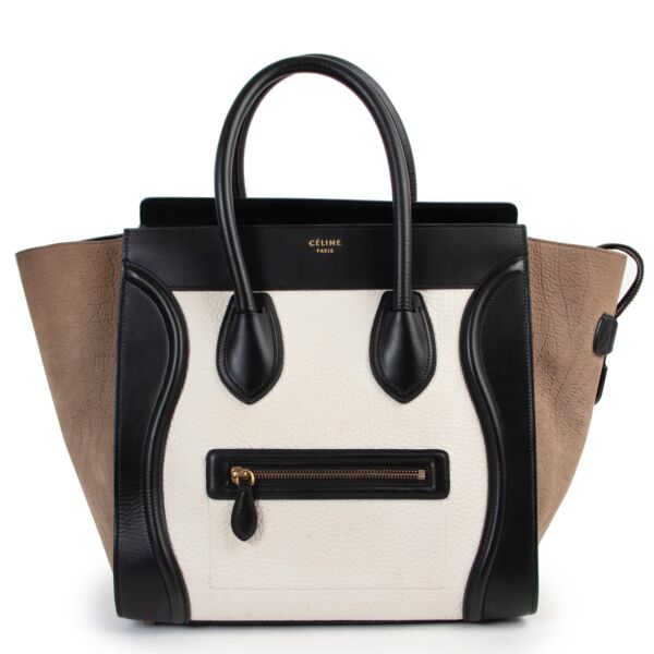 Shop safe online 100% authentic second hand Celine Black Tricolor Luggage Top Handle in very good condition at the right price at labellov in Antwerp.