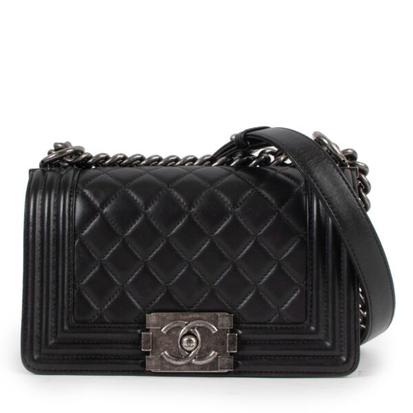 Chanel Black Quilted Calfskin Small Boy Bag