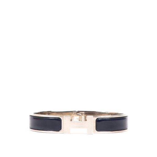 Hermès Ultramarine Enamel Clic H Bracelet