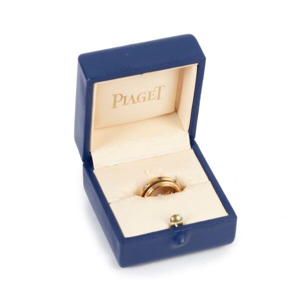 Piaget Diamond/Ruby/Sapphire/Emerald 18k Yellow Gold Possession Ring - Size 52