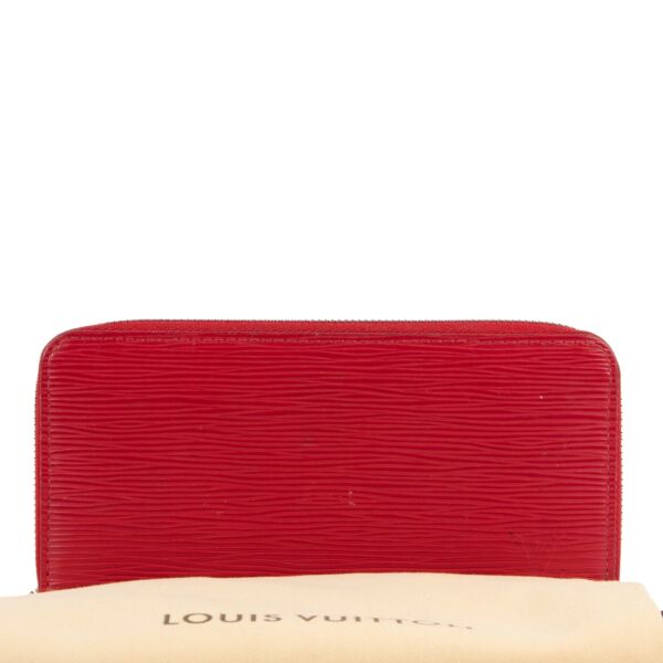 Louis Vuitton Red Epi Leather Zippy Wallet