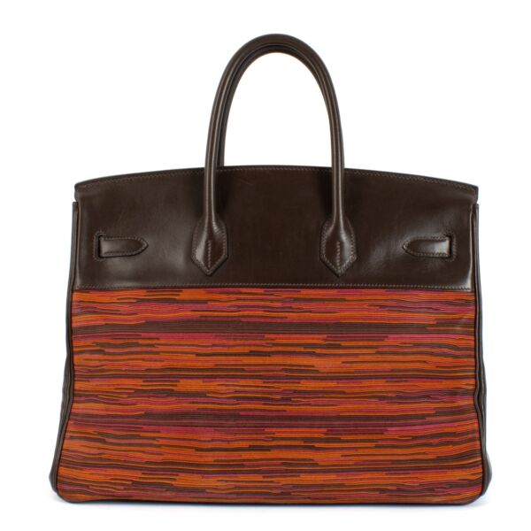 Hermès Birkin 35 Vibrato Havanne/Orange/Fuchsia Box GHW