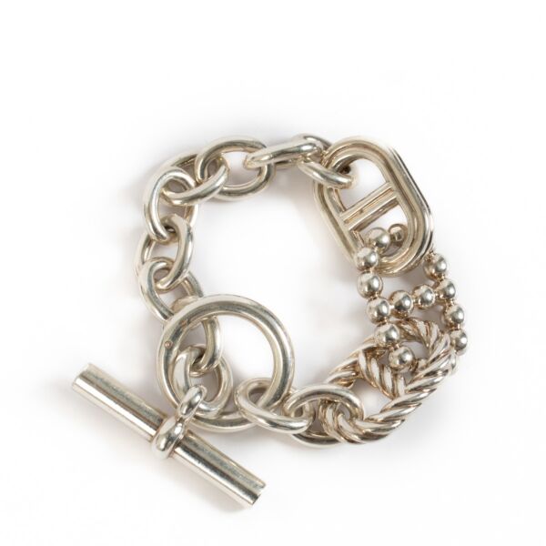 Hermès Silver 925 Chaîne d'ancre Parade Bracelet