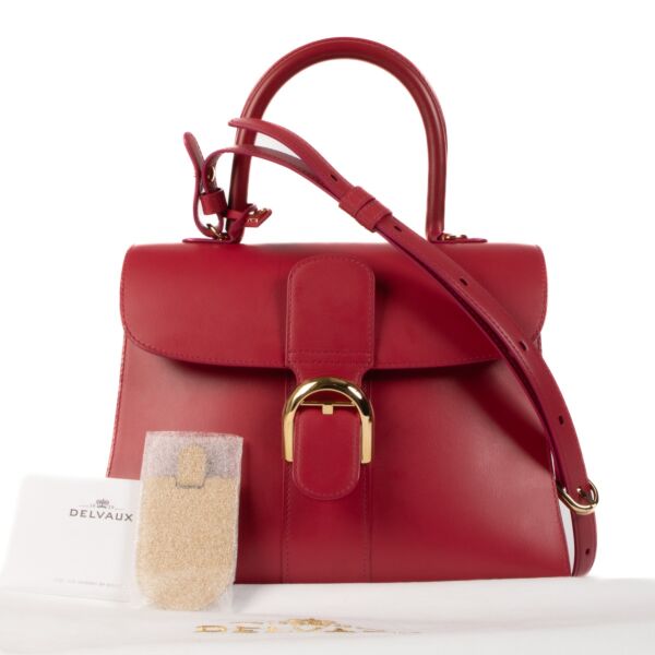 Delvaux Framboise Box Calf Brillant MM Bag
