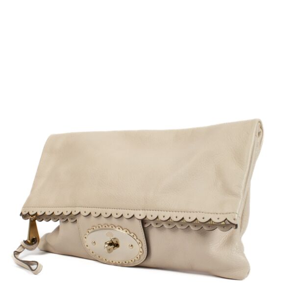 Mulberry Pink Leather Clutch