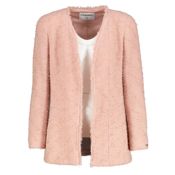 Chanel Pink Bouclé Tweed Jacket