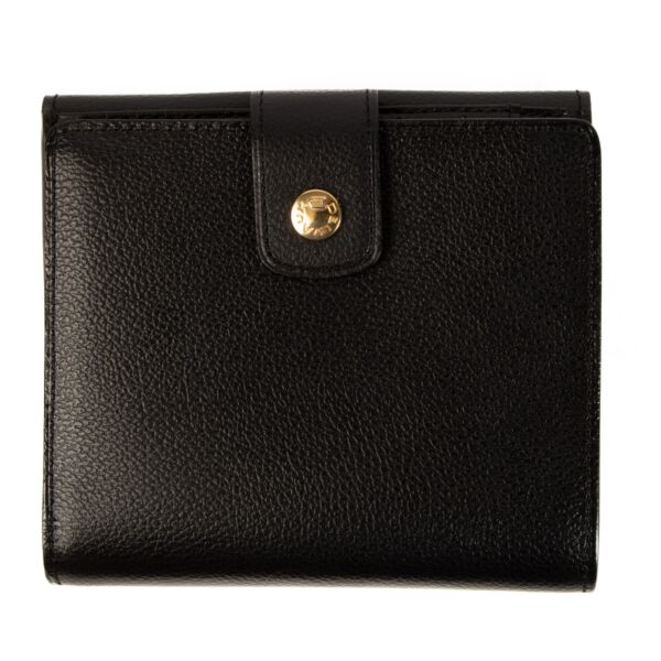 Delvaux Black Flap Wallet