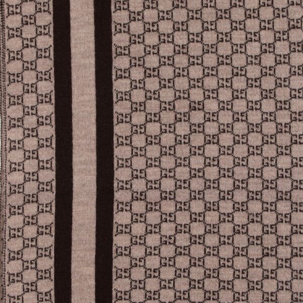 Gucci Beige GG Wool Scarf
