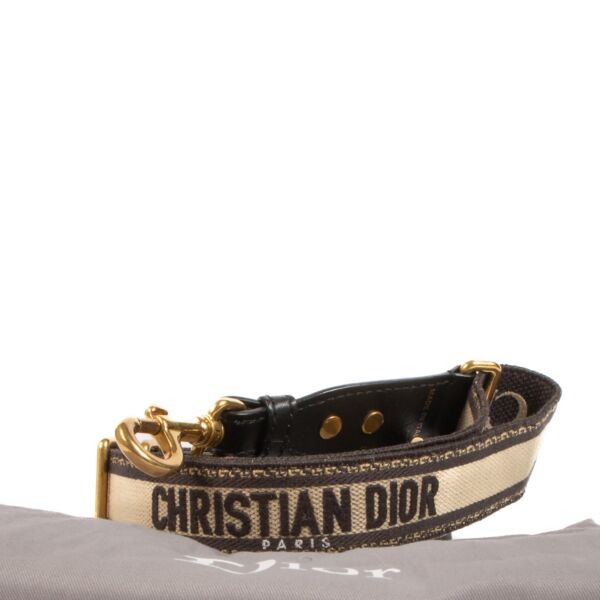 Christian Dior Brown Adjustable Bag Strap with Ring