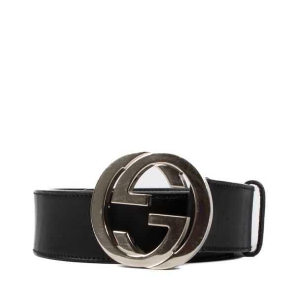 shop 100% authentic second hand Gucci Black Interlocking G Belt - Size 85 on Labellov.com