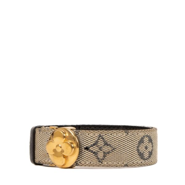 Louis Vuitton Blue Monogram Good Luck Mini Lin Cuff Bracelet