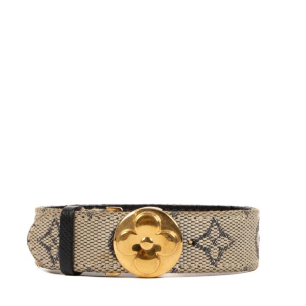 Shop 100% authentic second-hand Louis Vuitton Blue Monogram Good Luck Mini Lin Cuff Bracelet on Labellov.com