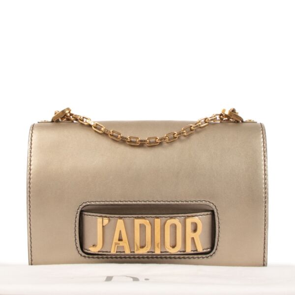 Christian Dior Gold Leather J'Adior Shoulder Bag