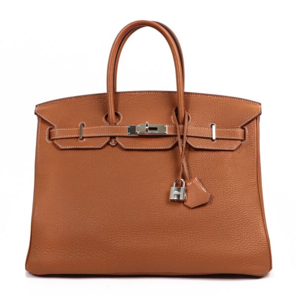 Hermès Birkin 35 Gold Taurillon Clemence Palladium Hardware
