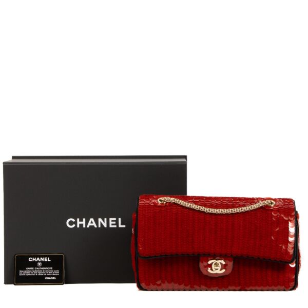 Chanel Pre-Fall 2010 Paris-Shanghai Red Sequin Classic Flap Bag