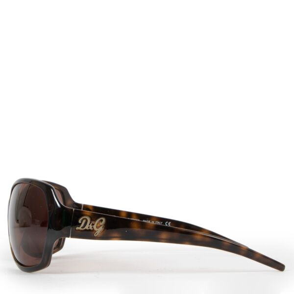 D&G Tortoise Wrap-around Sunglasses