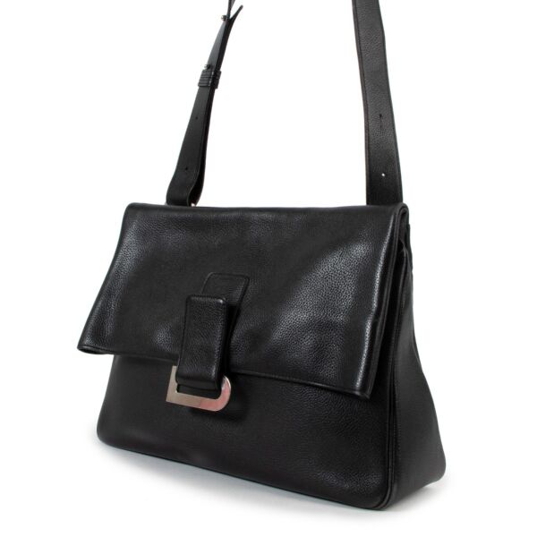 Delvaux Black Relais Trotteur Shoulder Bag