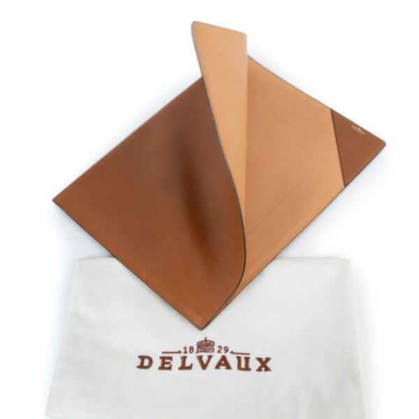 Delvaux Cognac Leather Document Holder