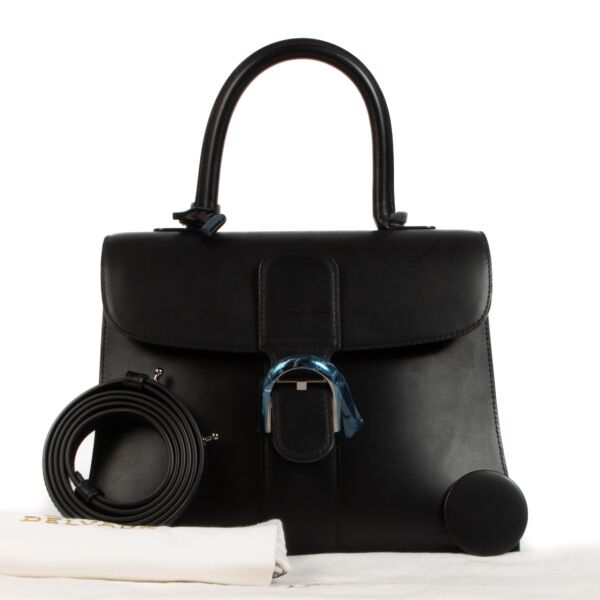 Delvaux Black Box Calf Leather Brillant MM Top Handle