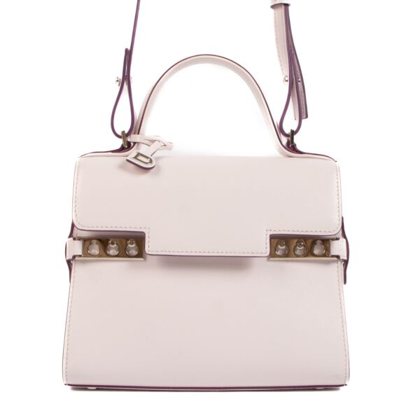 Shop safe online Delvaux Lilac Leather Small Tempête Bag  koop veilig online tegen de beste prijs. 