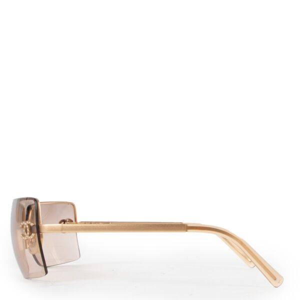 Chanel CC Crystal Vintage Rimless Sunglasses