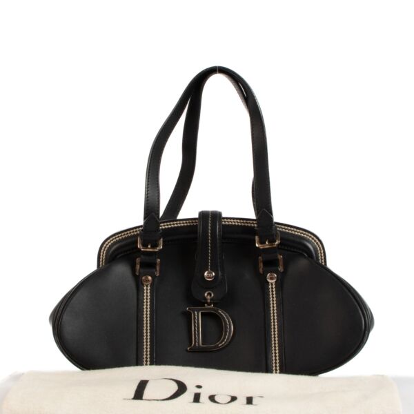 Christian Dior John Galliano 2005 Black Satin Frame Bag