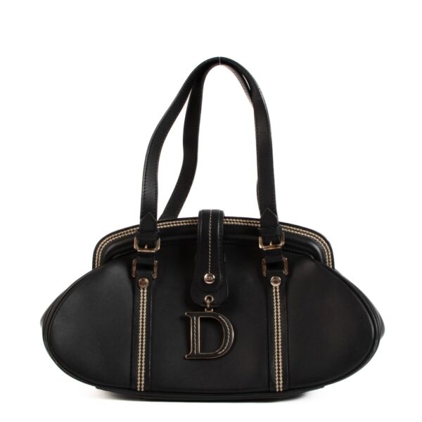 Christian Dior John Galliano 2005 Black Satin Frame Bag