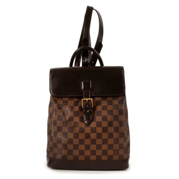 Louis Vuitton Damier Ebene Canvas Soho Backpack
