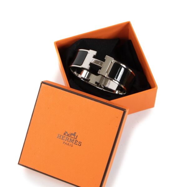 Hermès Clic Clac H Black Bracelet - Size GM