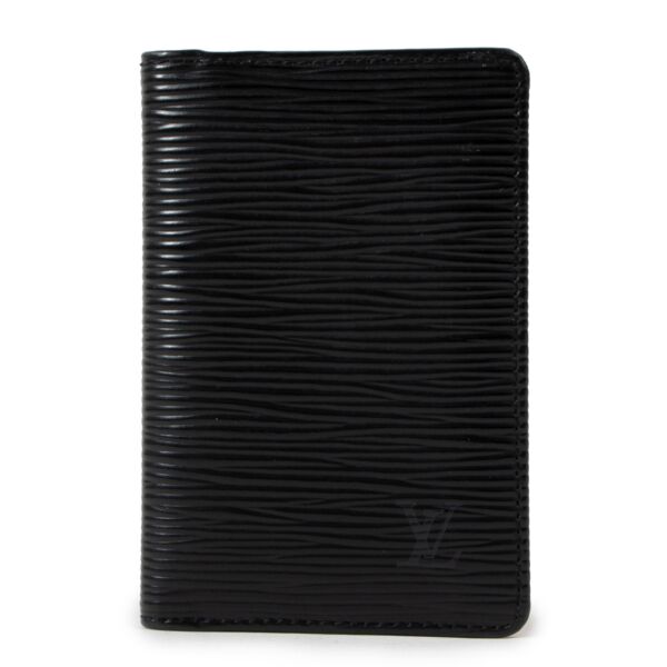 Louis Vuitton Black Epi Leather Card Holder for the best price at Labellov secondhand luxury in Antwerp
