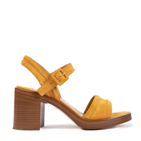 Miu Miu Camel Wooden Sandals - Size 41
