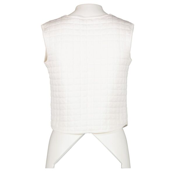 Chanel Identification 2000 White Quilted Sleeveless Body Warmer - Size FR40