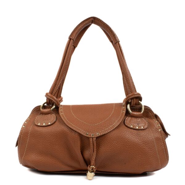 authentic pre loved Celine Brown Studded Shoulderbag on Labellov.com