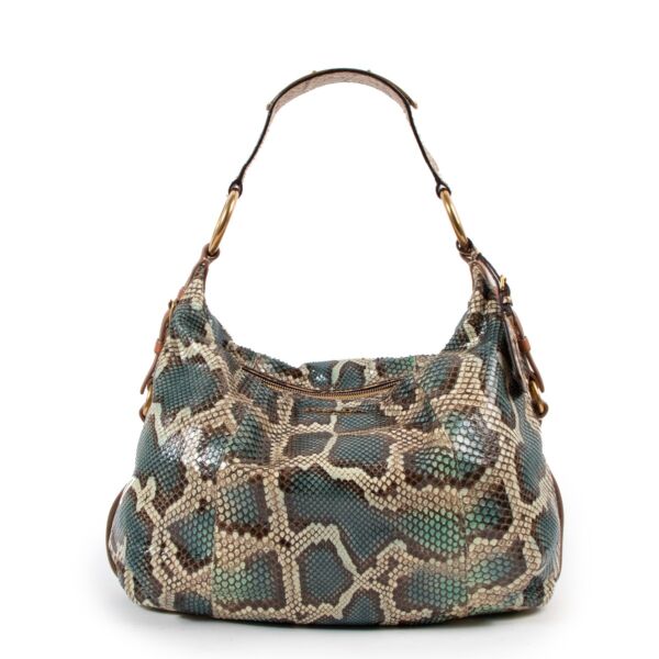 Prada Pitone Azzurro Python Hobo Bag