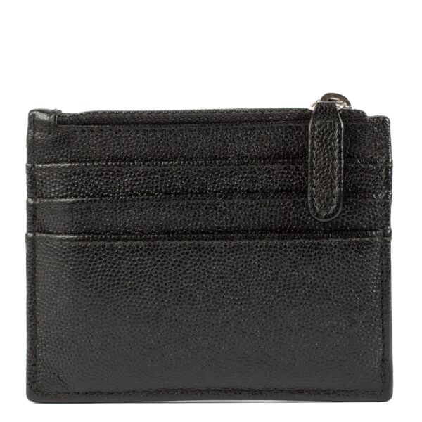Chanel Black Caviar Card Holder Wallet
