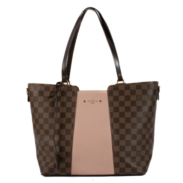 Shop 100% authentic Louis Vuitton Damier Ebene Jersey Magnolia Tote Bag at Labellov.com.