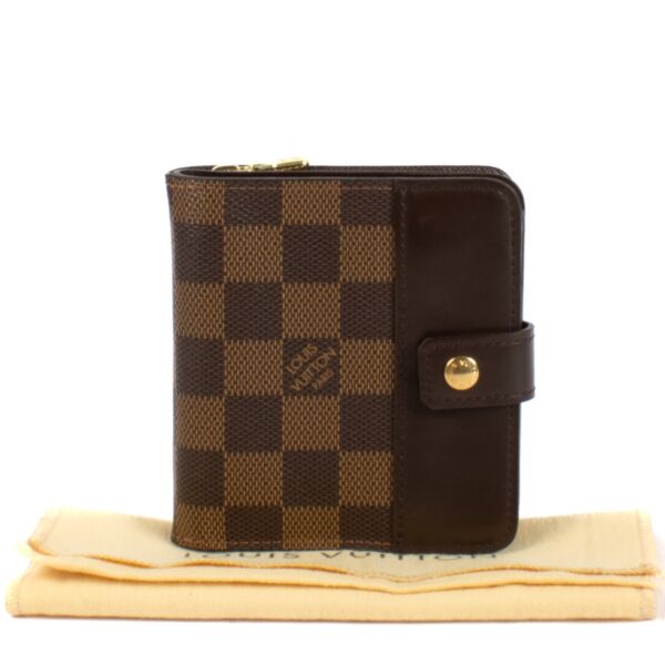 Louis Vuitton Damier Ebene Compact Zipped Wallet