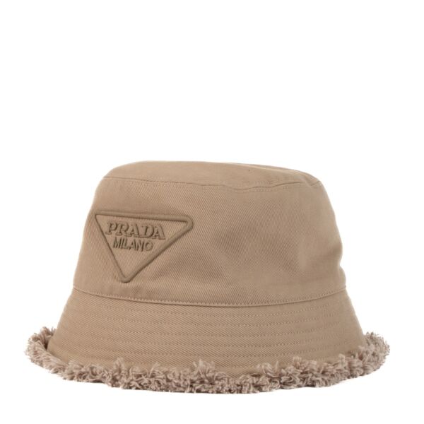 Prada Beige Cotton Bucket Hat - size M