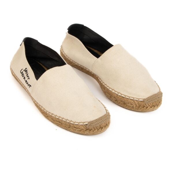 Saint Laurent Beige Toile Espadrilles - Size 39