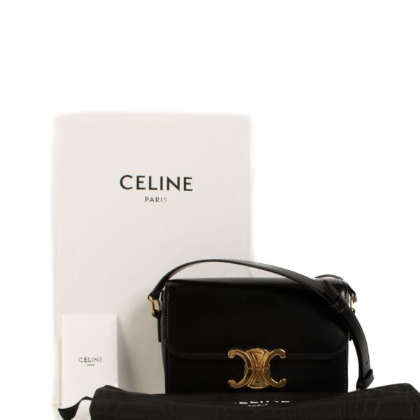 Celine Black Teen Triomphe Crossbody Bag